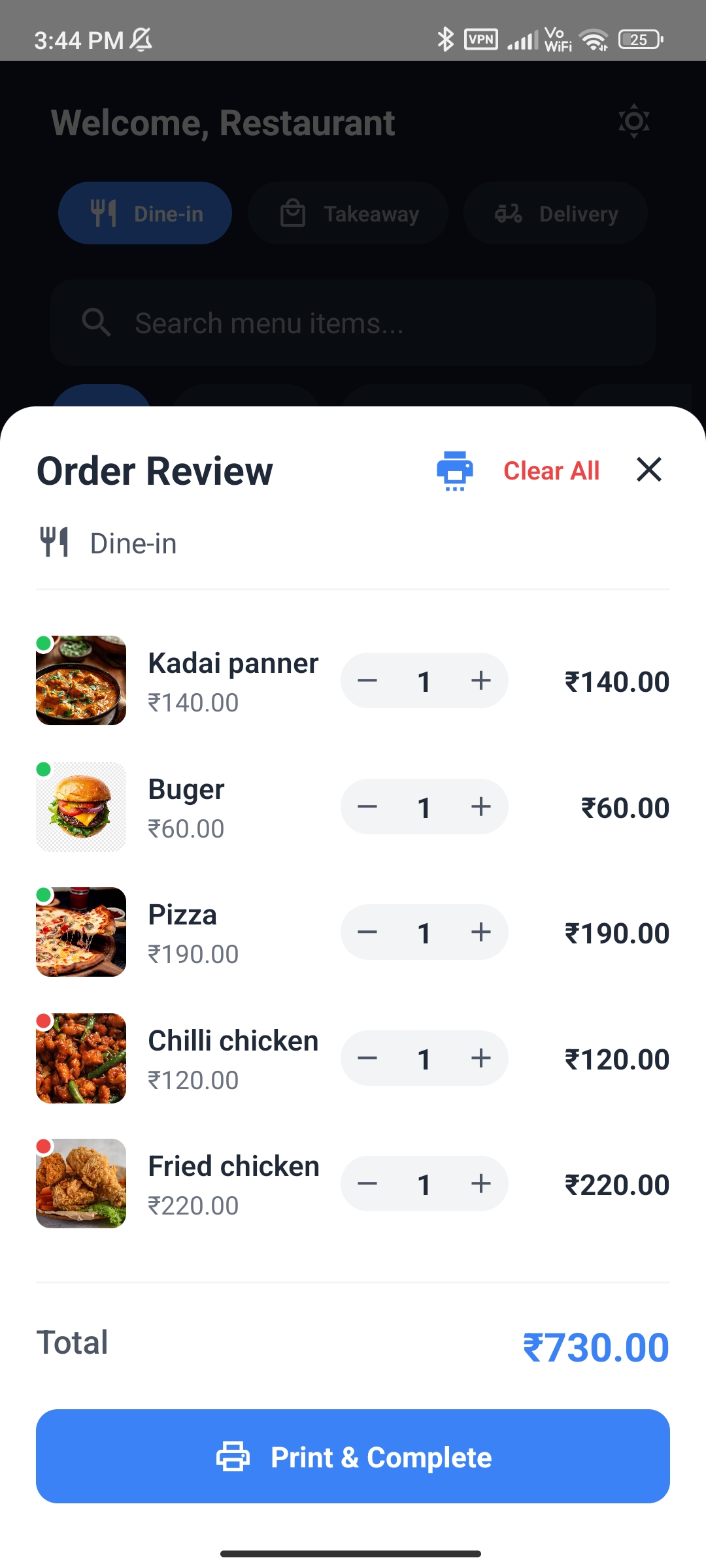 TBill - Restaurant Billing App - Slide 3